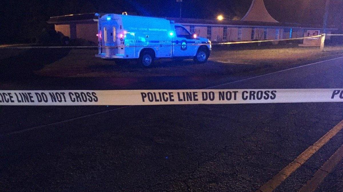 Columbia police investigate the scene of a shooting on Patterson Road Thursday night.