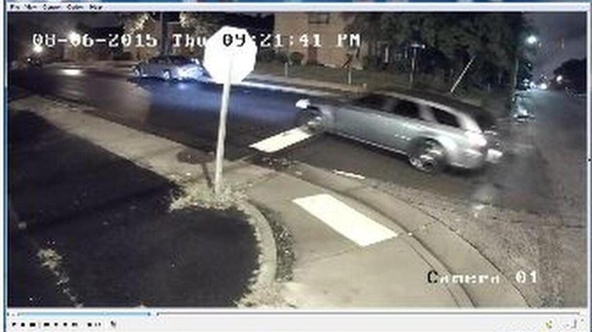 
The Columbia Police Department said it is looking for this “vehicle of interest,” seen driving away from the area of a suspected gang-related shooting of four men Aug. 6, 2015.
