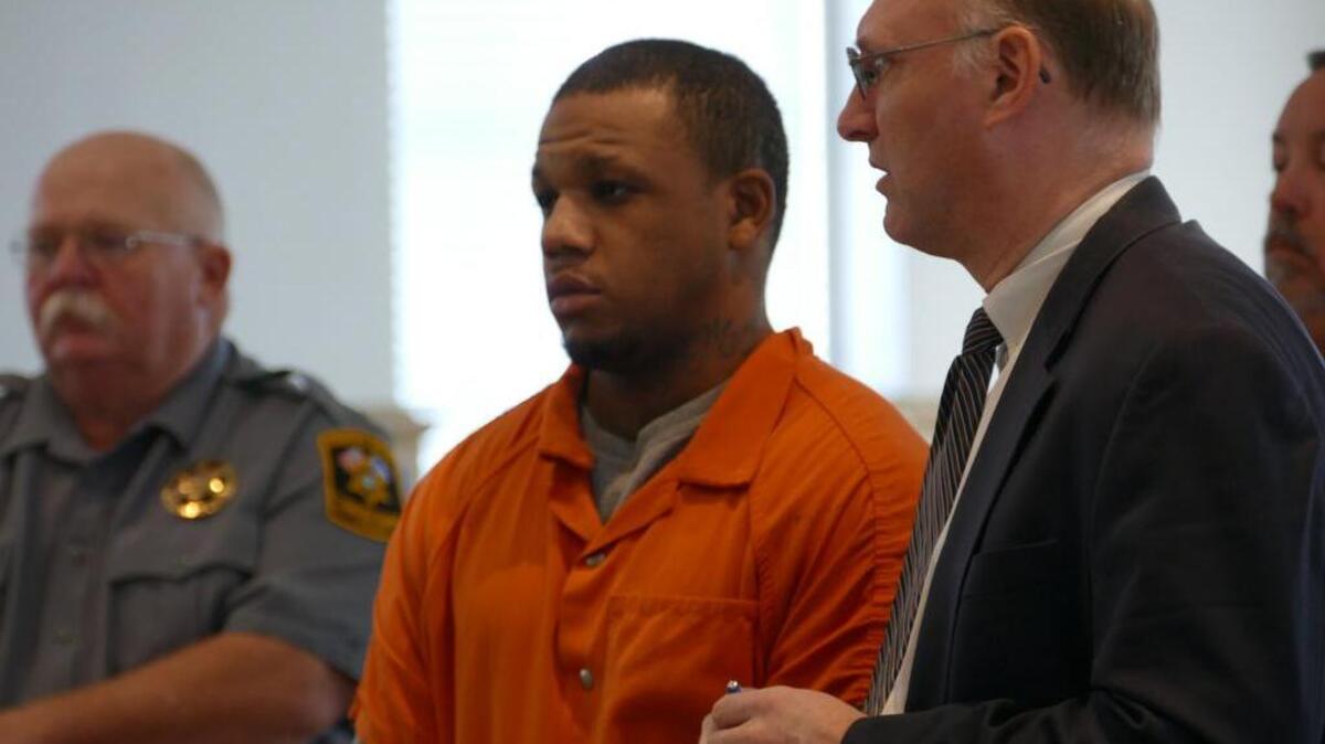 A judge on Monday denied bond for Quinton McClinton, center, one of five alleged gang members charged in the November shooting death of Chester City Councilman Odell Williams.