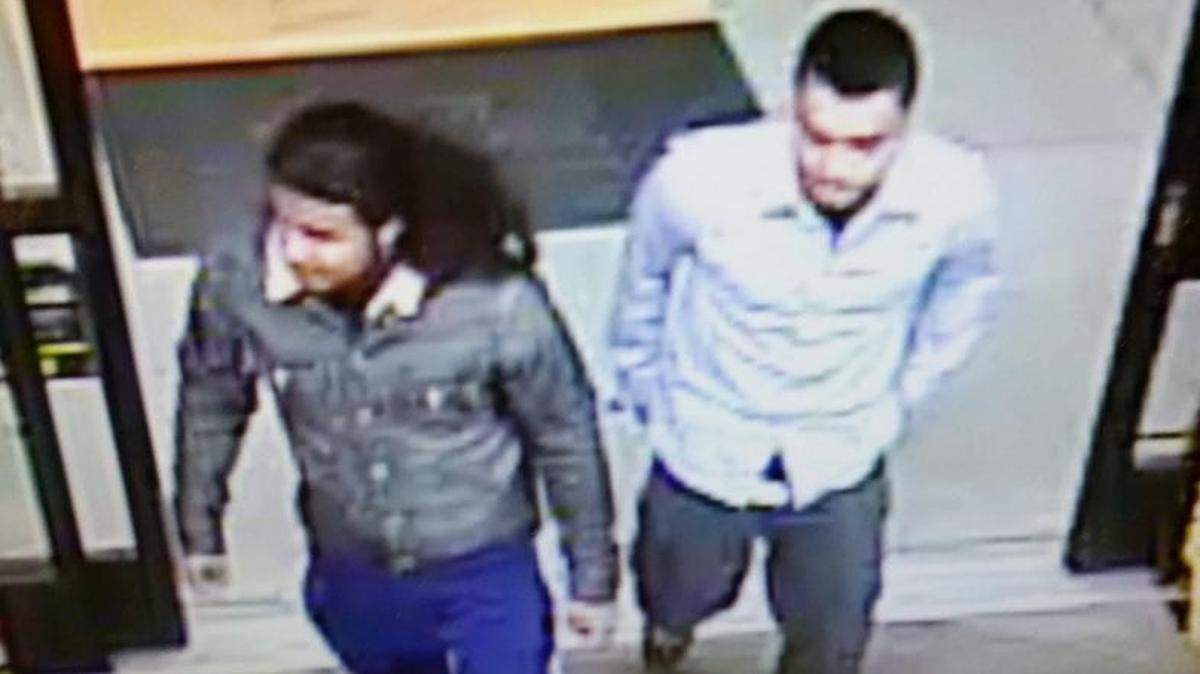 Retail store security camera screen shot of individuals believed connected to unauthorized purchases at Lexington County stores in March 2016.
