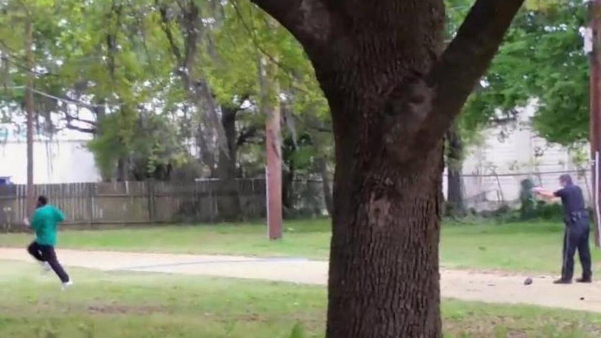 
A video supplied to The New York Times captures the shooting of a man fleeing a North Charleston police officer on Saturday after a traffic stop.

