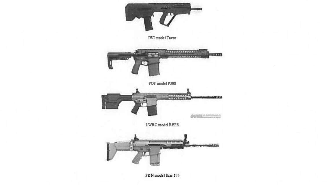 This image, from the complaint against Daniel Kimpton, shows a similar make of the firearms found in Kimpton’s storage unit. Kimpton pleaded guilty to weapons-related violations on Monday Nov. 15, 2021.