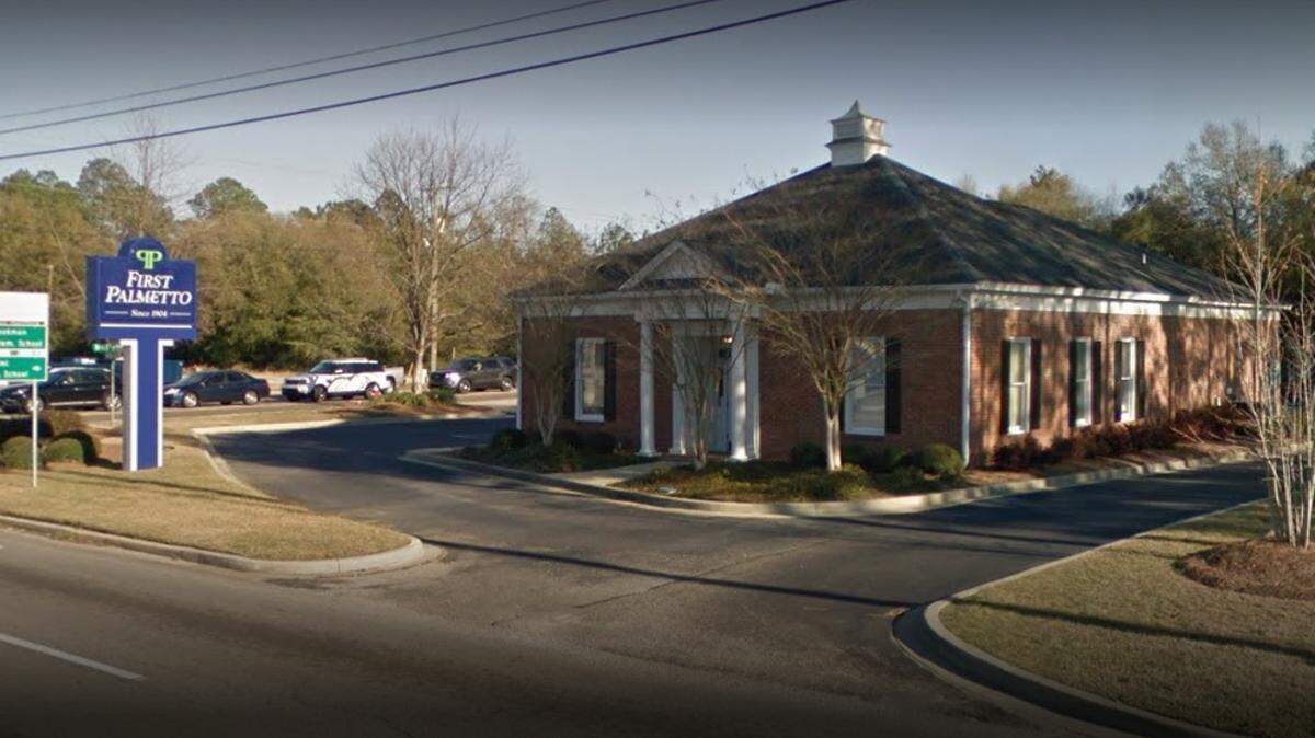 A robbery was reported at the First Palmetto Bank on Two Notch Road in Richland County, SC.