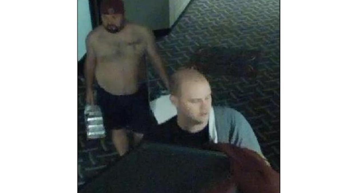 Surveillance photo of two men wanted for questioning about Williams Brice Stadium break-in