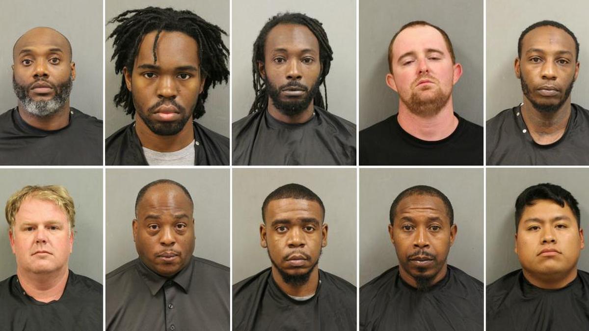 Top row from left: Malik Bradley, Joevon Lavell Everett, Daniel Jerome Gary, Travis Huggins, Jason Kornegay. Bottom row from left: Stephen Leaird, Charles McAfee, Quenton Minger, Kerry Taylor, Isaias Vazquez