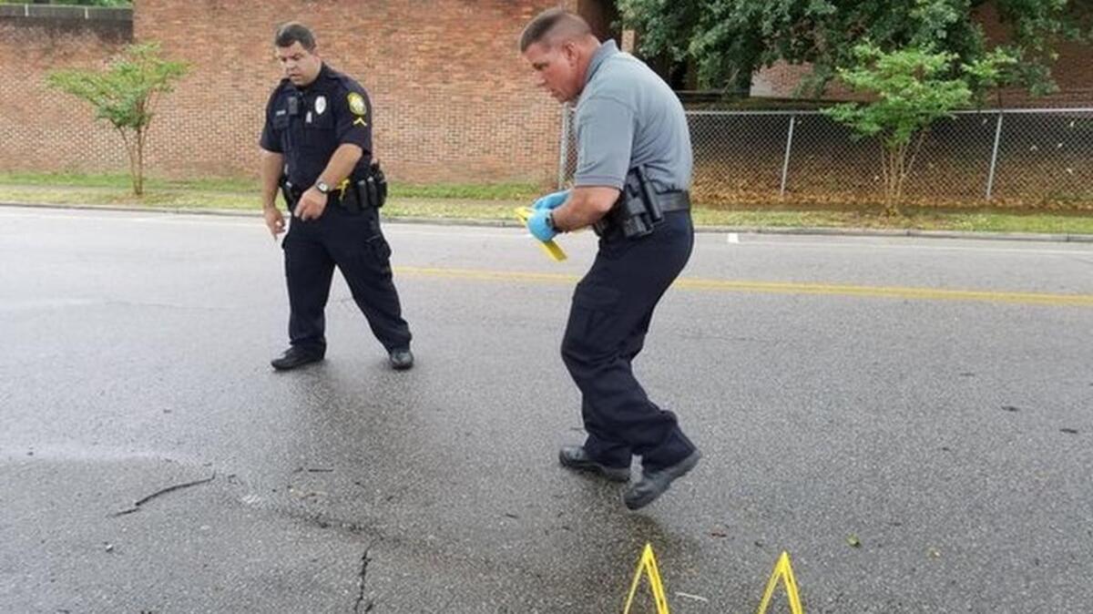 Columbia Police investigate shooting on Laurel Street Thursday afternoon near Benedict College