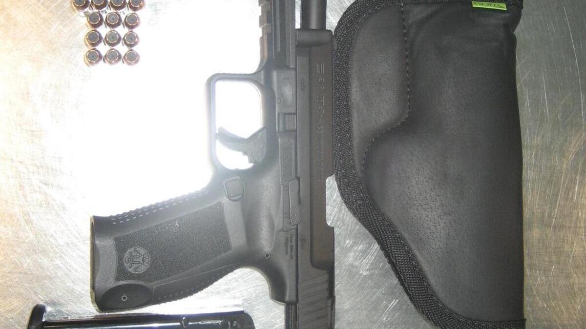 Image of loaded TP-9 pistol detected at a security checkpoint in carry-on luggage at Columbia Metropoloitan Airport, Tuesday, January 26, 2016