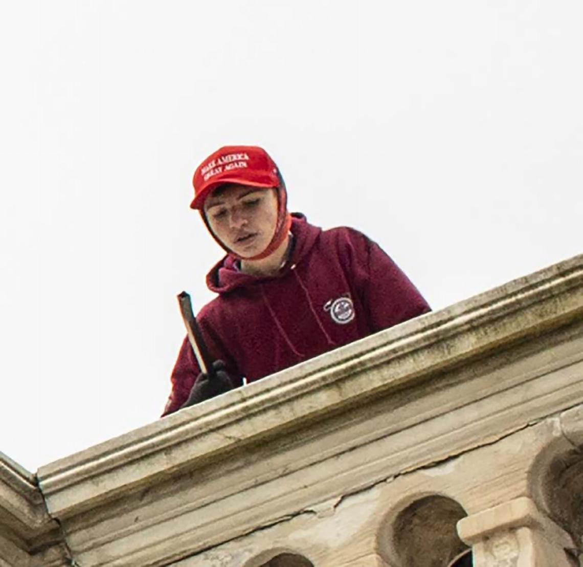 Elias Irizarry at the U.S Capitol building on Jan. 6, 2021.