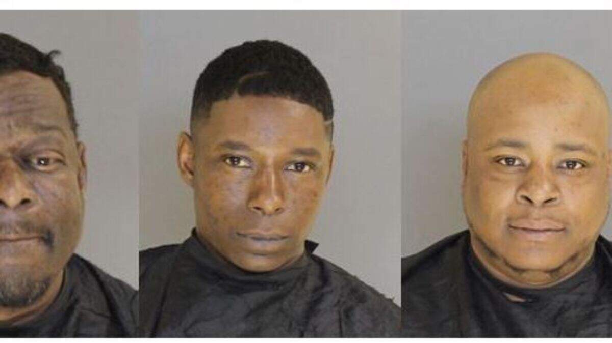 From left, Patrick Clifton Clark, Patrick Rashard Clark, and Antonio Roosevelt Foster.