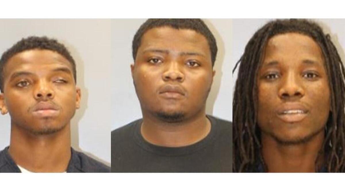(From the left) Akeen Bonnette, Tyshad David, Willie Green III (still at large)