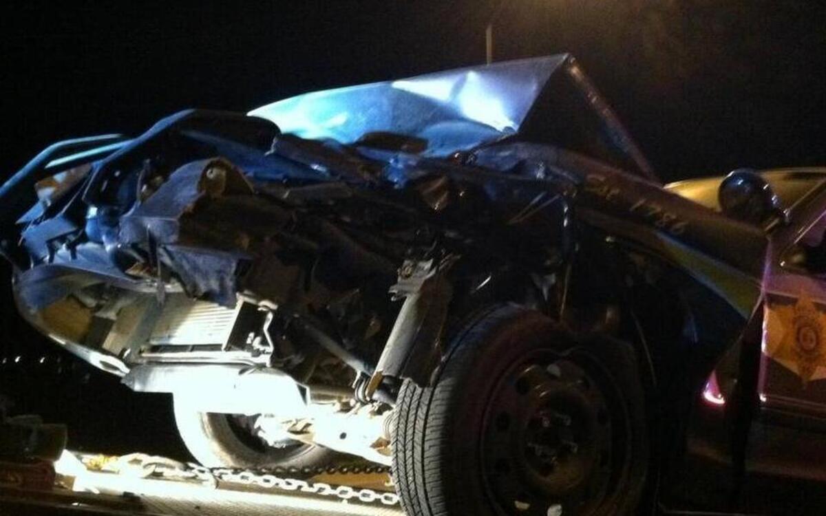 
A suspected drunken driver crashed head-on into this York County Sheriff’s Office patrol car on May 9. | 
