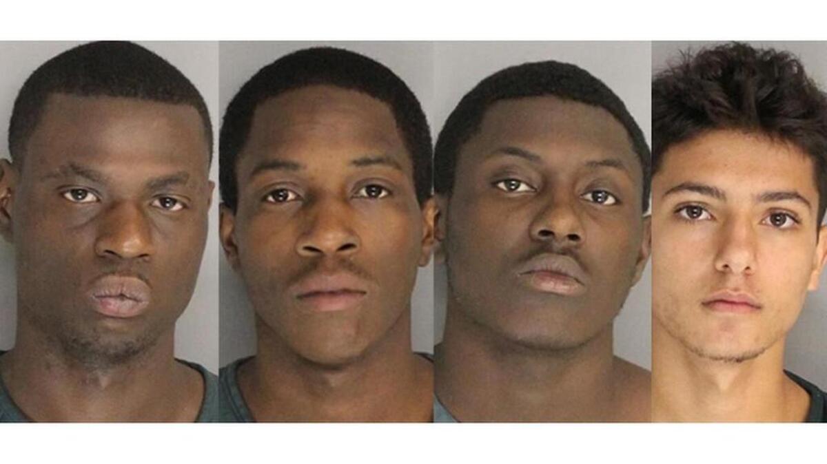 (From the left) Anthony Nelson, Parris Sutton, Jaren Meyers, Adam Yahya