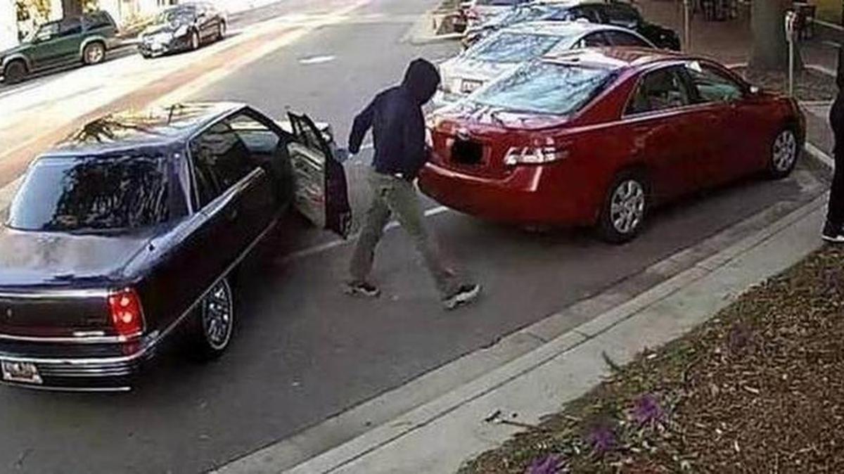 Surveillance photo of armed robbers entering Sylvan Jewelers on Main Street in Columbia around 11 a.m. on February 19, 2015.