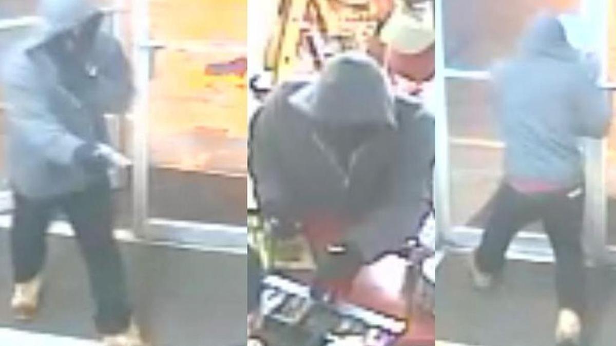 3 surveillance photos of armed robber who struck the business at 2015 State Street in Cayce.