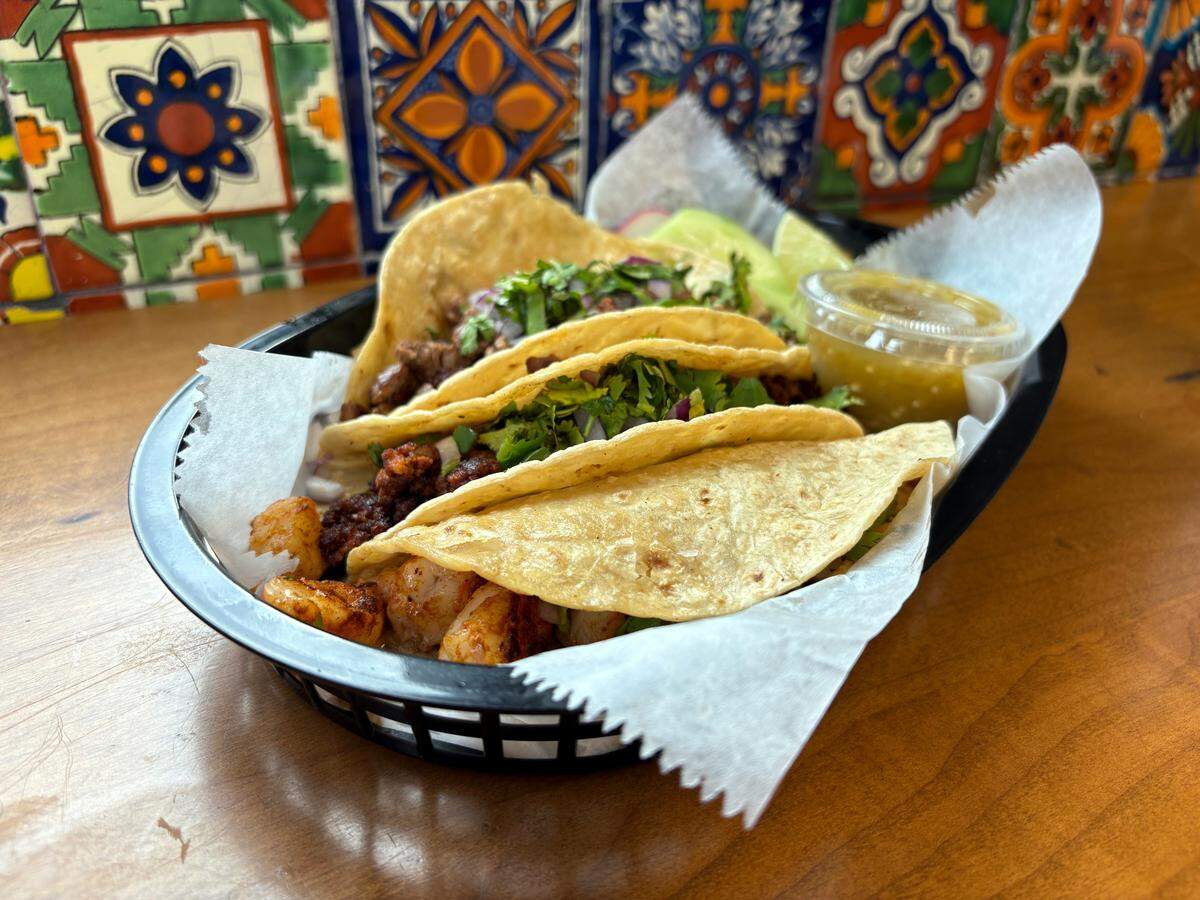 A plate of tacos from Loco Taco. Dec. 26, 2024