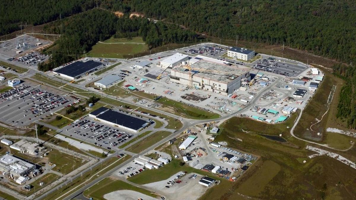 Aerial view of the Savannah River Site in Barnwell County.
