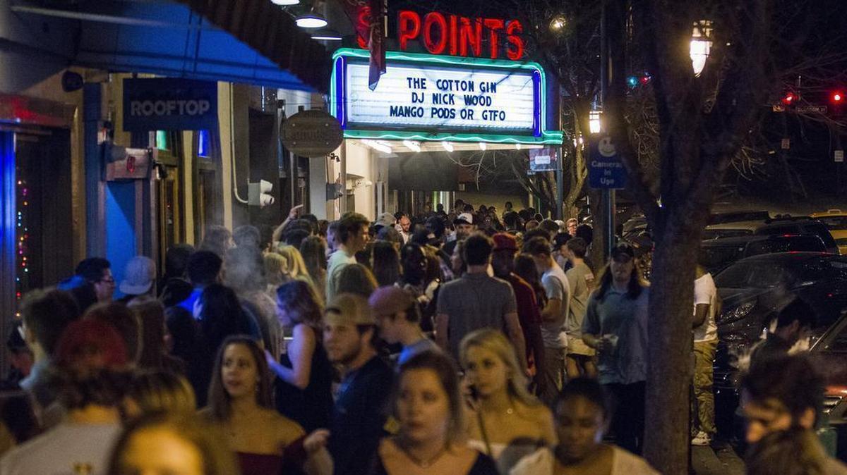 Lust, long lines and liquor towers: How Five Points lights up after dark