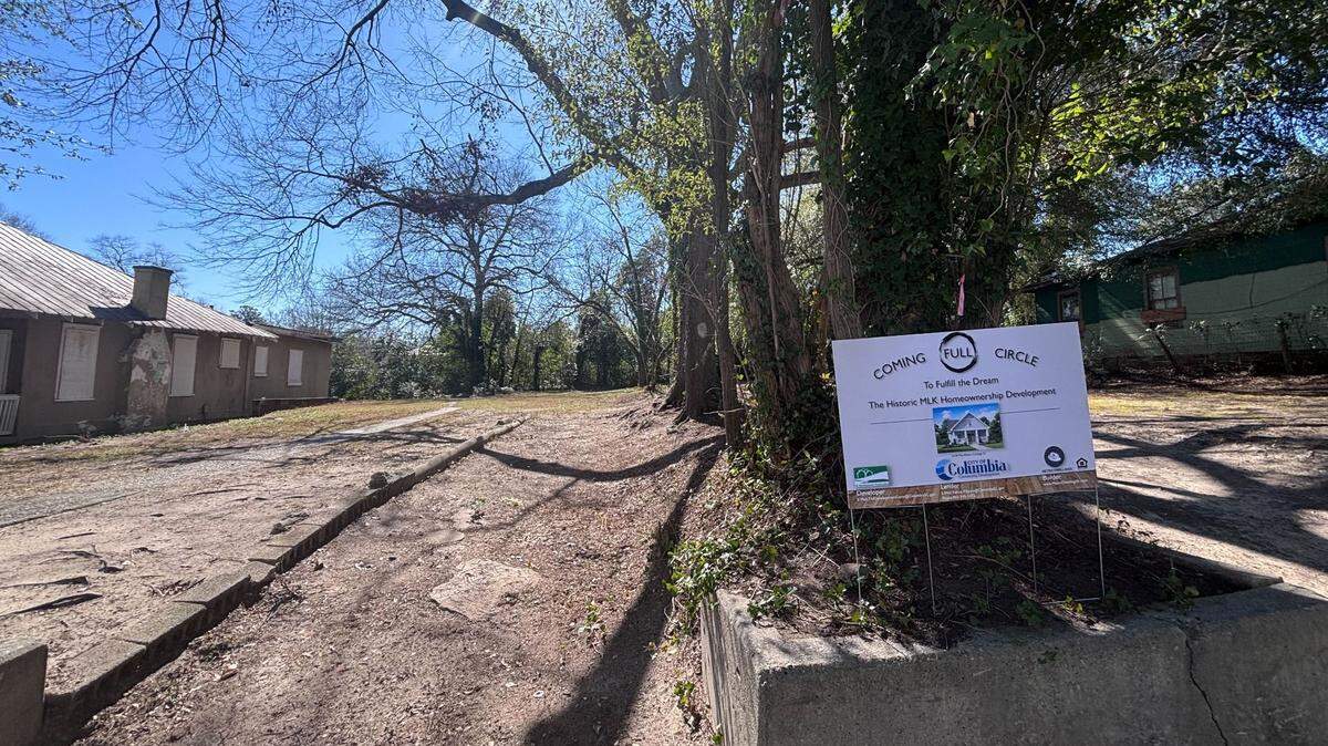 A sign posted on a vacant lot in Columbia’s Lower Waverly/ Martin Luther King neighborhood where the city of Columbia will soon help build a new home. It is part of a project the city is leading to build new homes on vacant lots across Columbia.