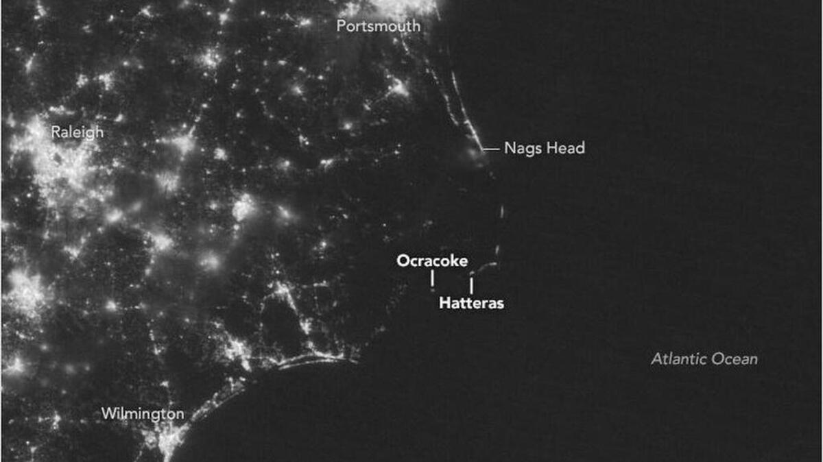 A satellite image taken before the blackout.