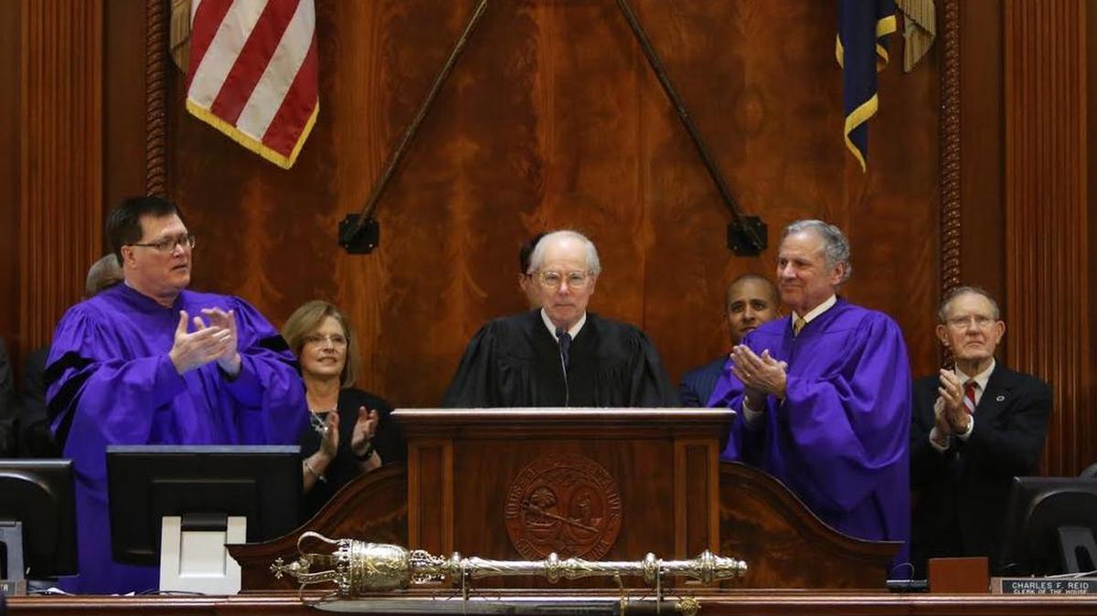 S.C. Supreme Court Chief Justice Costa M. Pleicones delivers his State of the Judiciary address to the General Assembly on Wednesday.
