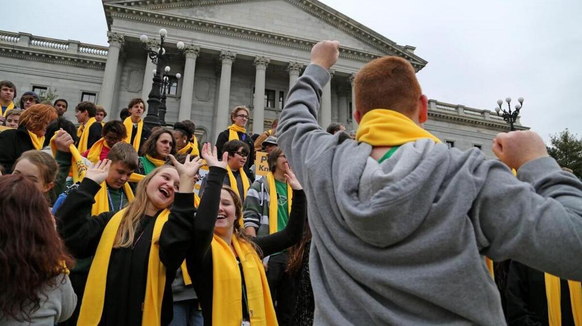 A school choice rally on January 27, 2015 at the SC State House.