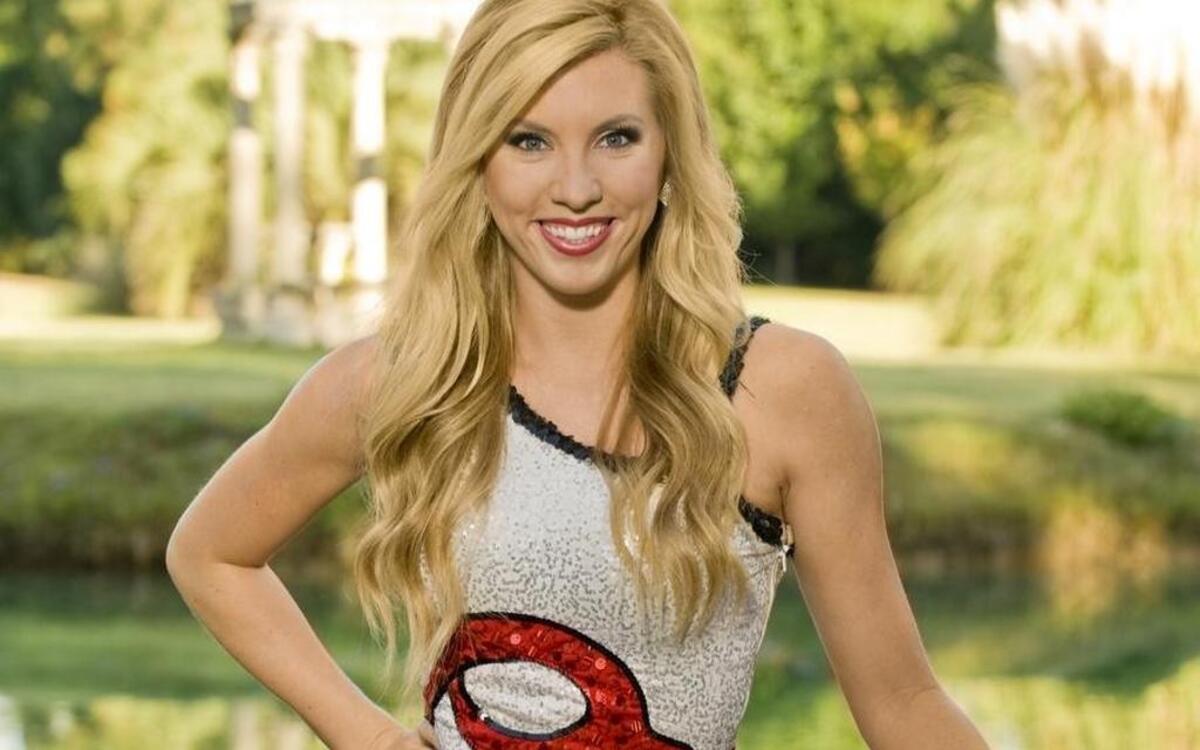 The Gamecocks tail feathers motif on one of the Carolina Coquettes uniforms.