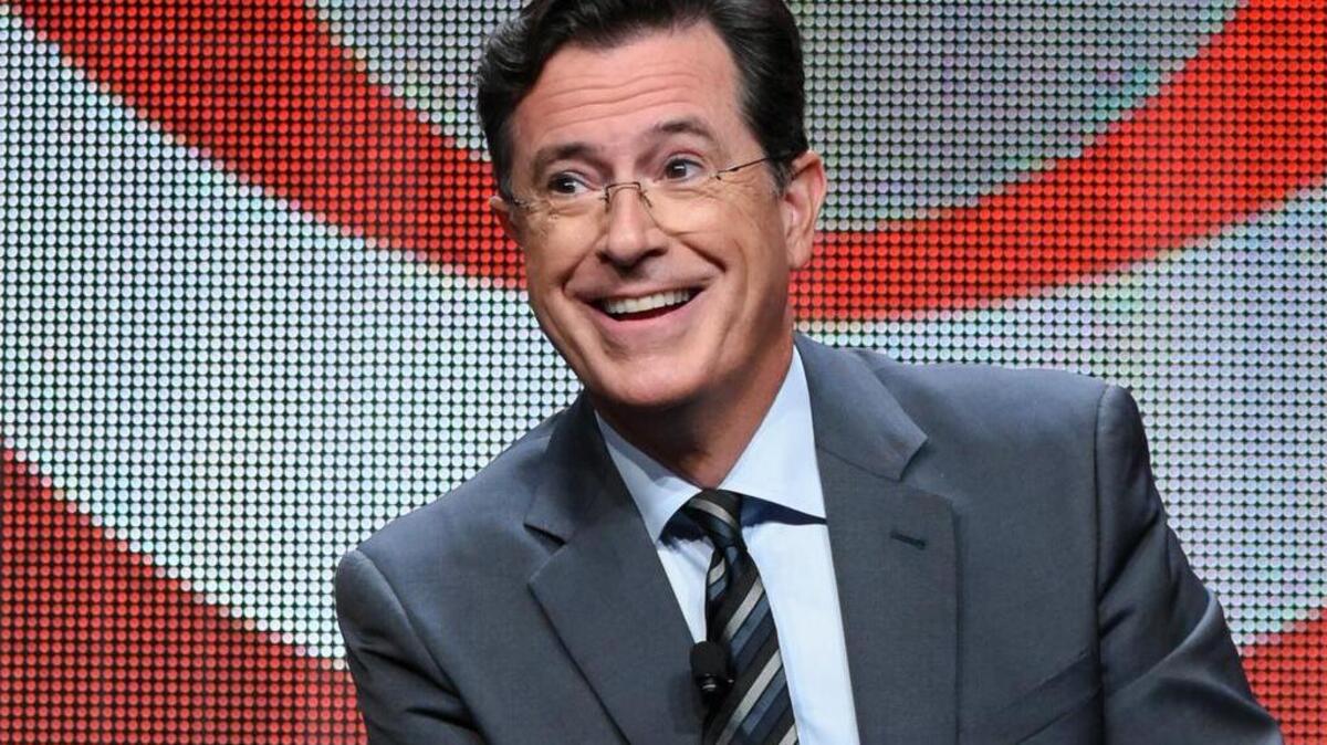 
In this Aug. 10, 2015 file photo, Stephen Colbert participates in the “The Late Show with Stephen Colbert” segment of the CBS Summer TCA Tour in Beverly Hills, Calif. Colbert's debuts his show on Tuesday. (Photo by Richard Shotwell/Invision/AP, File)
