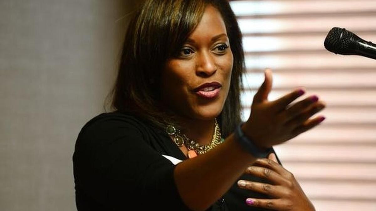 Greenville City Councilwoman Jil Littlejohn speaks during an announcement that the University of South Carolina Upstate will expand to downtown Greenville location on River Street.