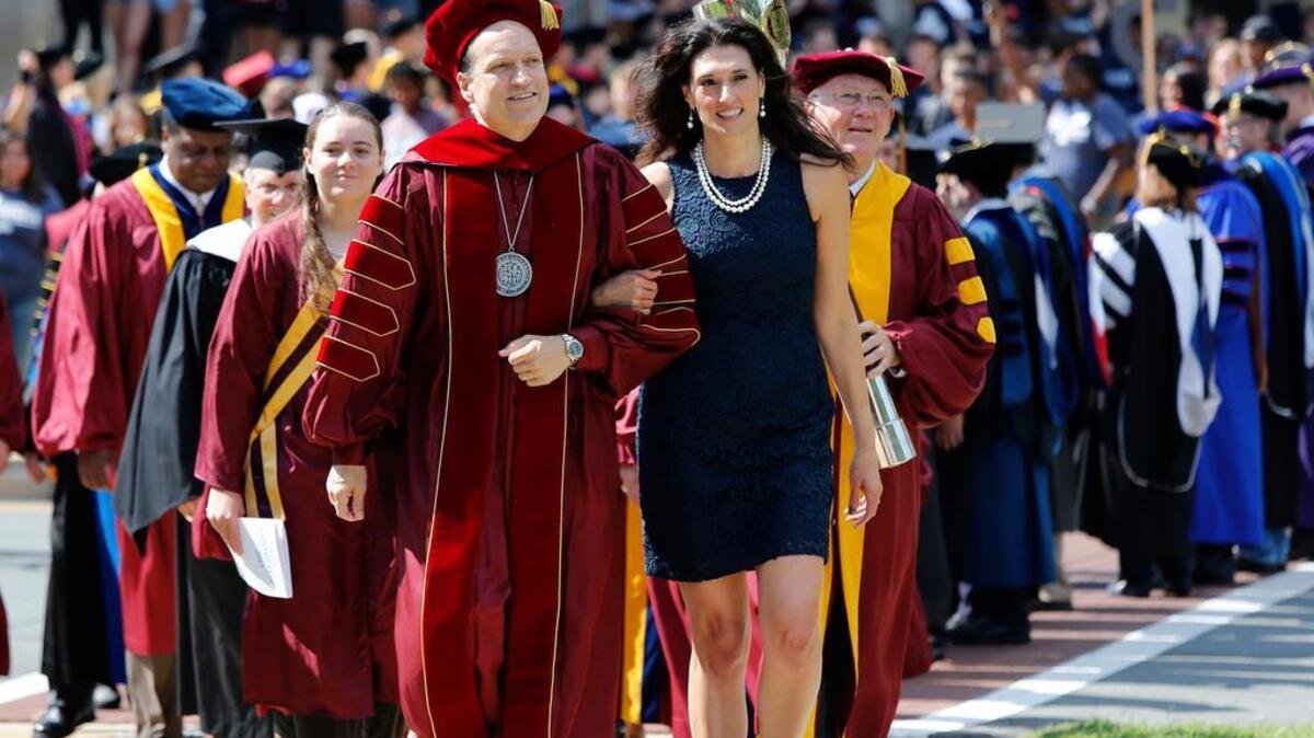 
The Winthrop University Convocation and Blue Line Procession kicks off the new school year at the Rock Hill school. President Daniel Mahony and his wife Laura lead the Blue Line Procession.

