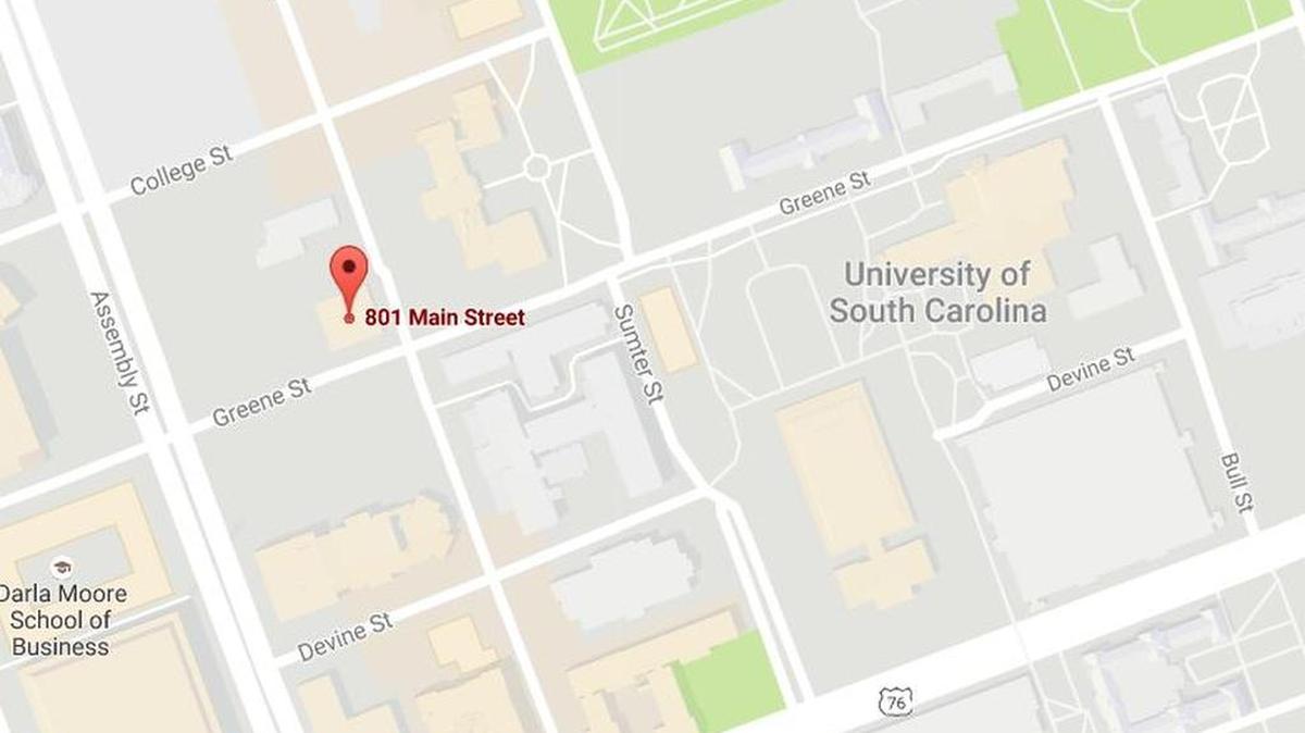 Location of the S.C. Bookstore in downtown Columbia