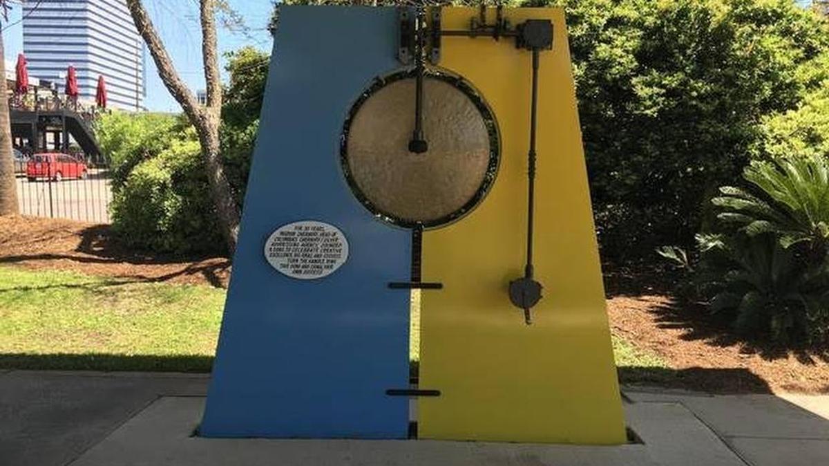 The “Gong in the Vista” public art display, unveiled last year, is cited by OneColumbia as an example of its support of the cultural community in the capital city. The $17,766 cost of the gong was paid largely by $15,000 in private contributions, OneColumbia’s director said.