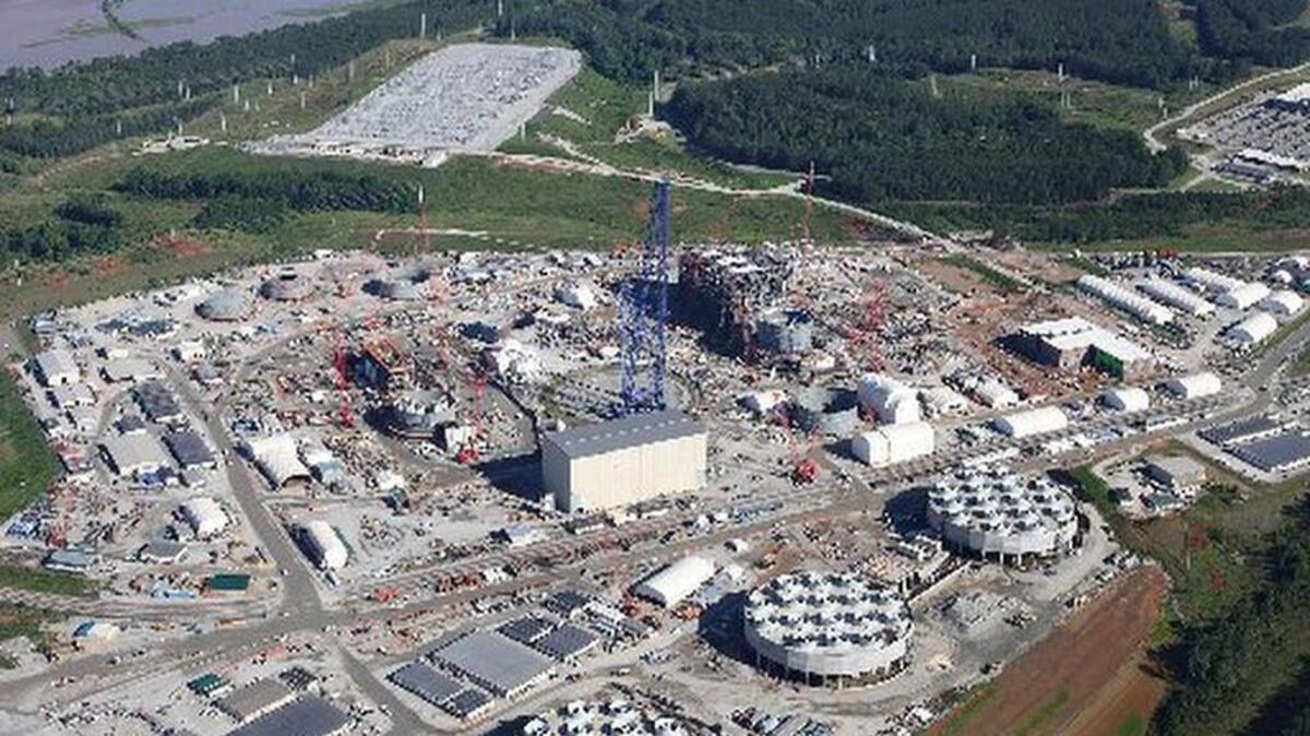 A recent photo of SCE&G/Santee Cooper's $14 billion nuclear expansion project in Fairfield County.