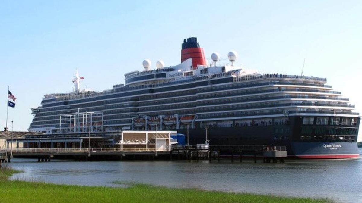 
In this April 23 photo, the cruise ship Queen Victoria calls in Charleston. 
