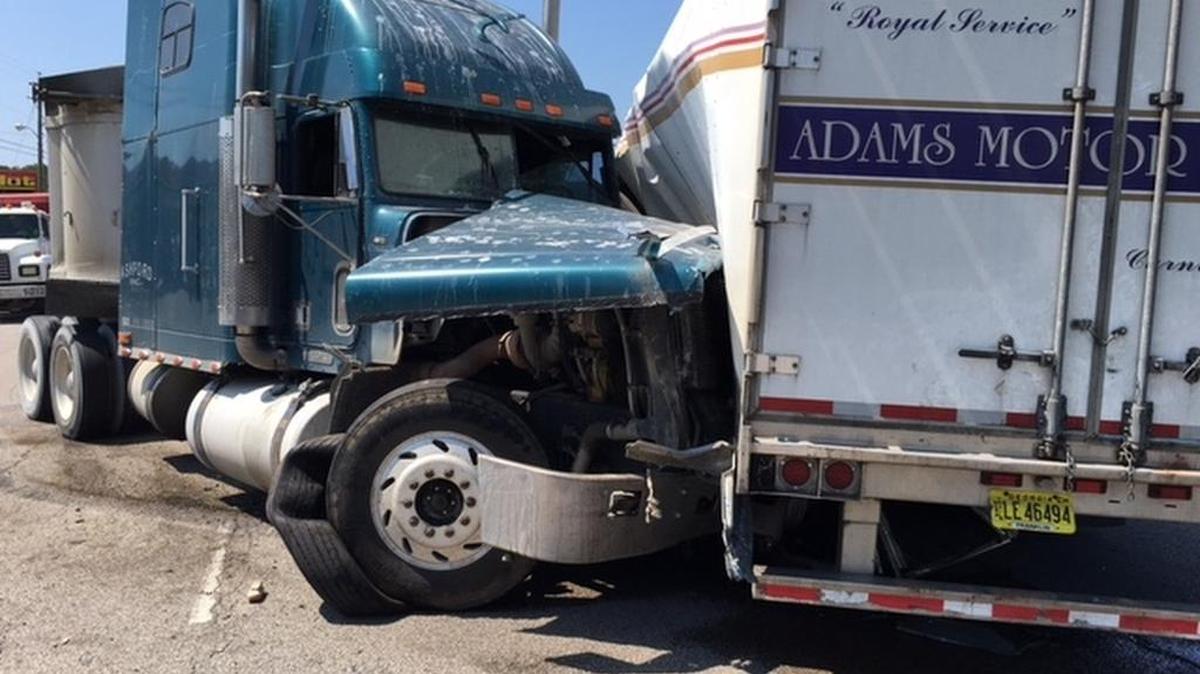 This accident scene involving two tractor-trailers forced public-safety workers to reroute traffic on U.S. 601 in Lugoff for about three hours Friday.