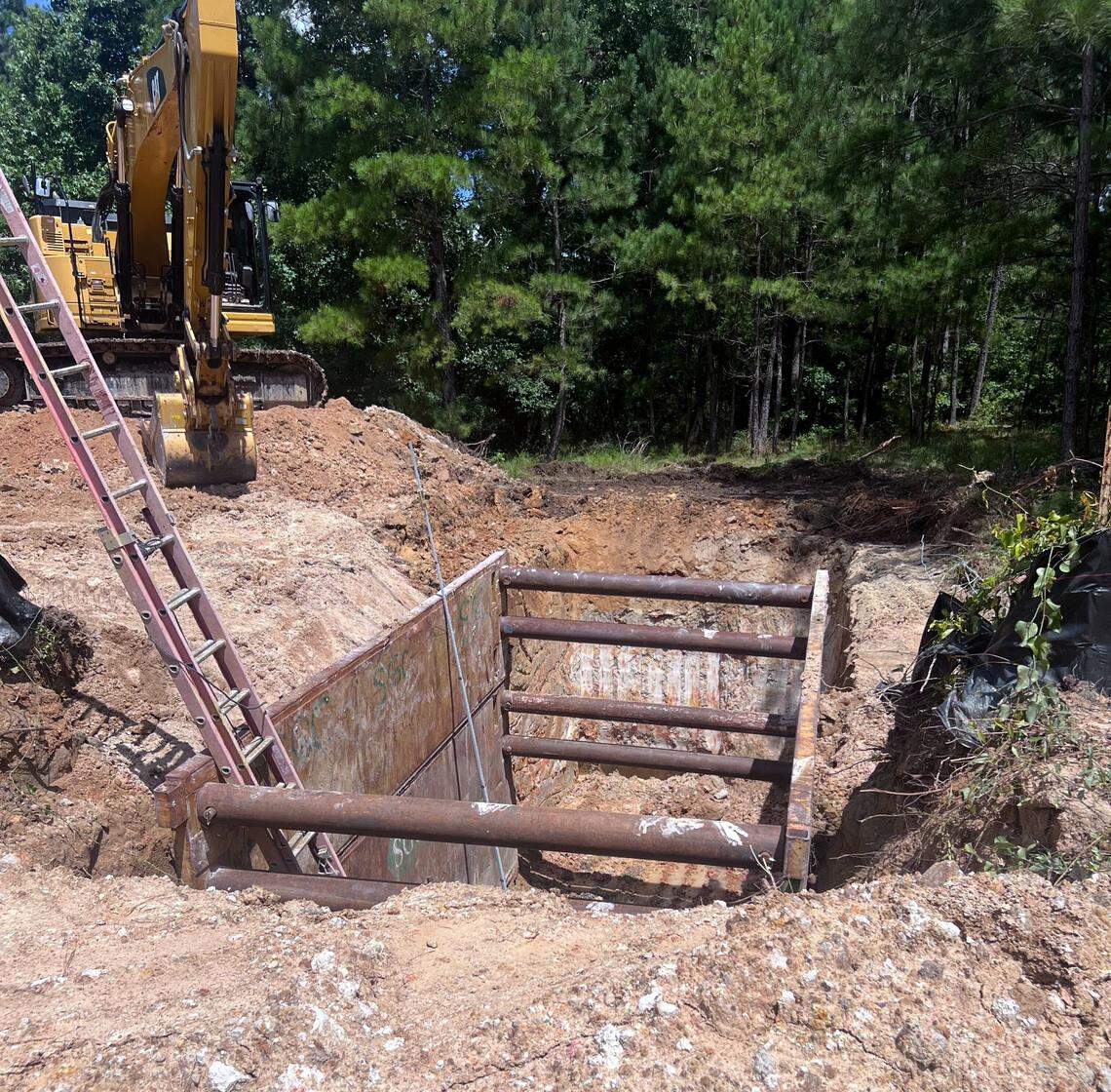 Construction of a booster pump is ongoing in the city of Camden. The work is part of a $12.5 million effort to upgrade the town’s water infrastructure.
