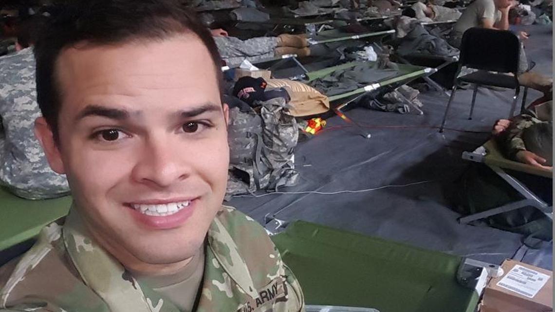 Sgt. Kevin Westwood, 25, of the S.C. Army National Guard has been deployed since Oct. 4, helping Palmetto State residents whose homes have been flooded.