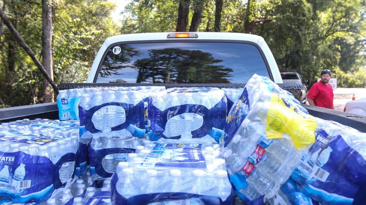 
A group of friends from Florence, including Robert Forehand, loaded 4,800 bottles of water in their truck and headed to Columbia to help. They eventually distributed the water in Lower Richland.
