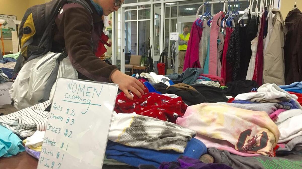 Donations mostly from University of South Carolina students were sold at USC’s biannual Give It Up for Good sale Saturday, with the proceeds benefiting Habitat for Humanity.