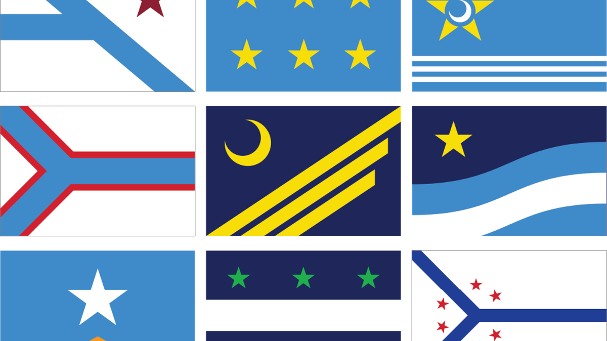 The 19 finalists for the new Columbia flag design.