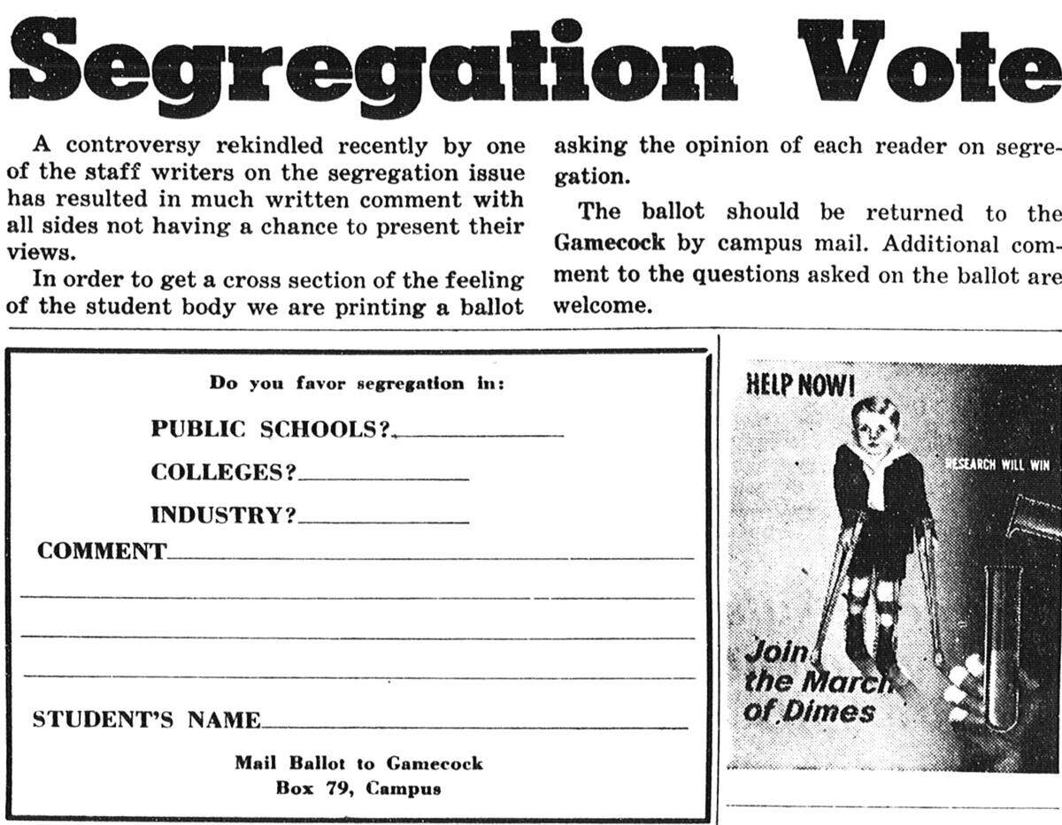 A screenshot of a poll that appeared in The Gamecock.