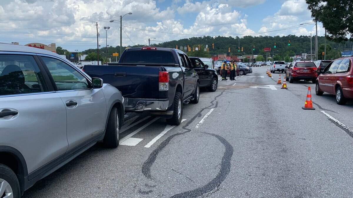 A multi-car crash has closed the intersection of Devine Street at Fort Jackson Boulevard.