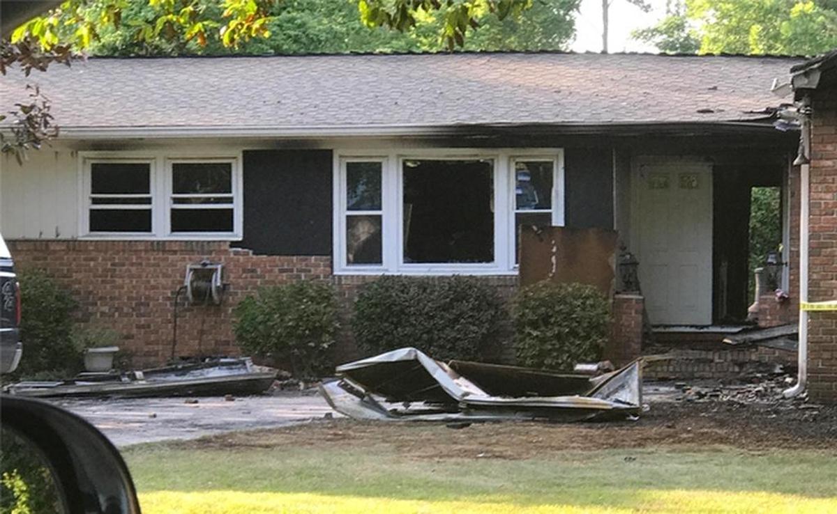 House at 3615 Greenbrier Drive destroyed by fire on Saturday, June 10, 2017. 5 Columbia firefighters were injured when an explosion occurred in the house.
