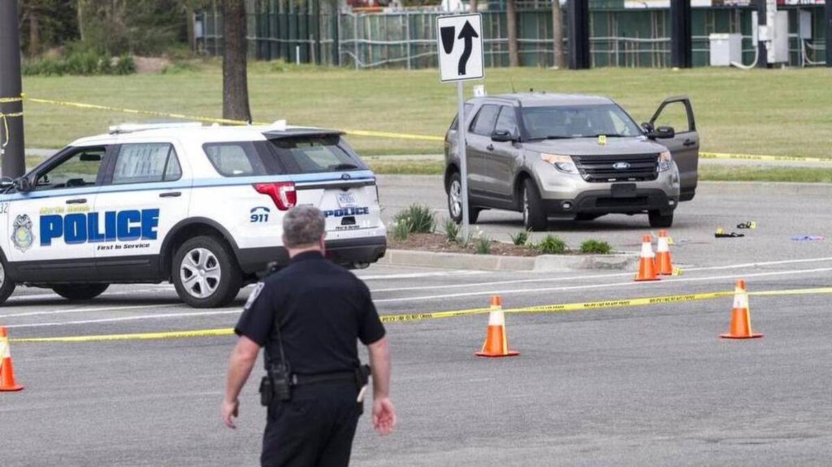 Police and SLED investigators at the scene of an officer-involved shooting that happened in the early morning hours Saturday at the intersection of 21st Avenue North and Robert Grissom Parkway in Myrtle Beach.