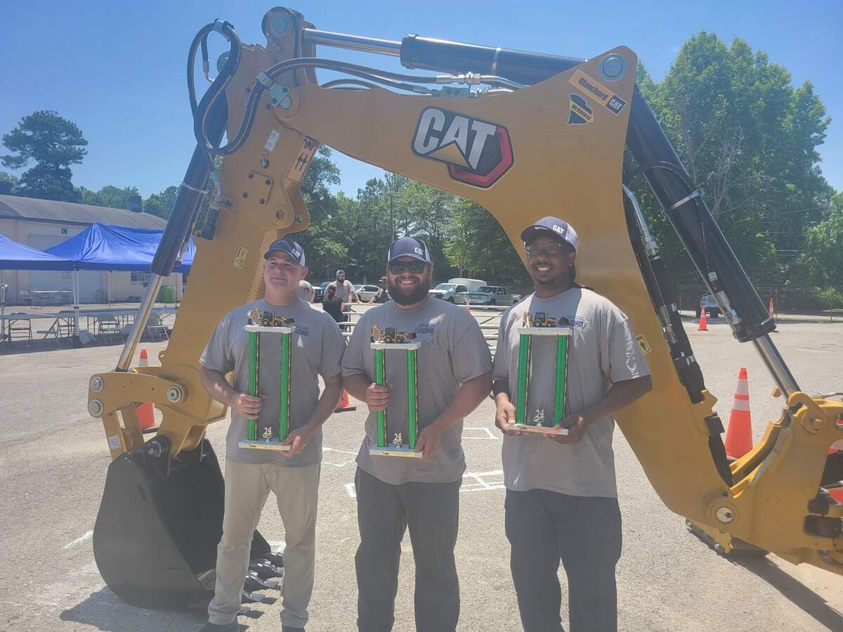 The winners of the 2024 Midlands Backhoe ‘Roadeo’ May 24, 2024. First place, Ryan Metts - City of North Augusta, Second place, Cameron Paradise - City of North Augusta, Third place, James Jones - City of Columbia.