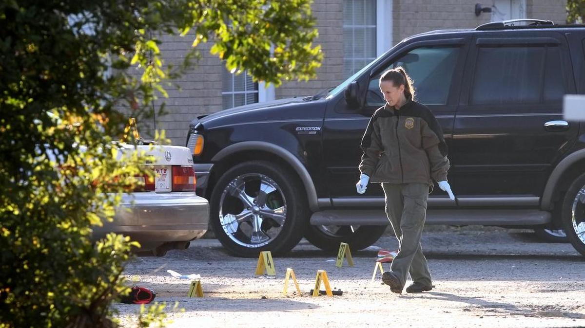 SLED investigators on the scene of an officer involved shooting in Cayce. A Cayce Department of Public Safety officer was shot and wounded and a suspect was shot and killed.