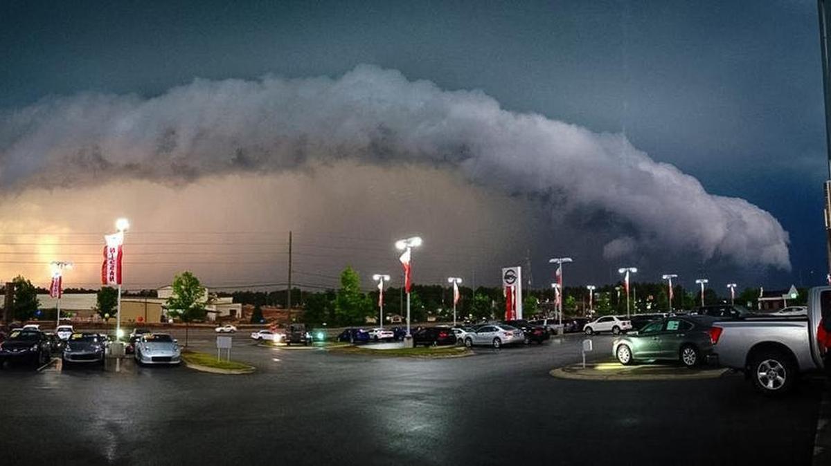 The storm clouds that produced large hail in Northeast Columbia in May, 2014.