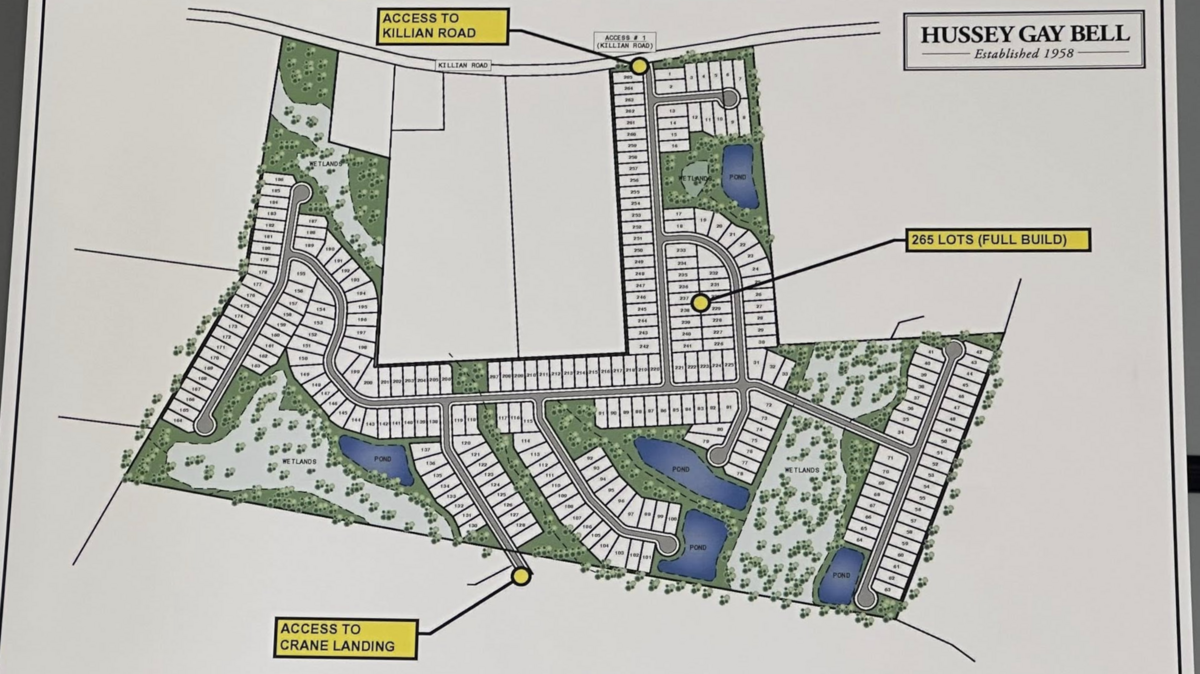 Plans presented for a new subdivision near Blythewood at a recent town hall hosted by Richland County Councilwaman Gretchen Barron.