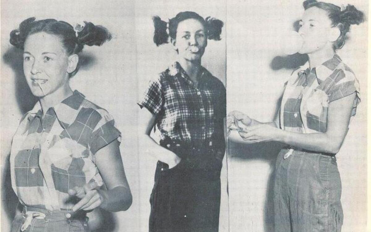 A clipping of Nancy ‘Pat’ Lewis