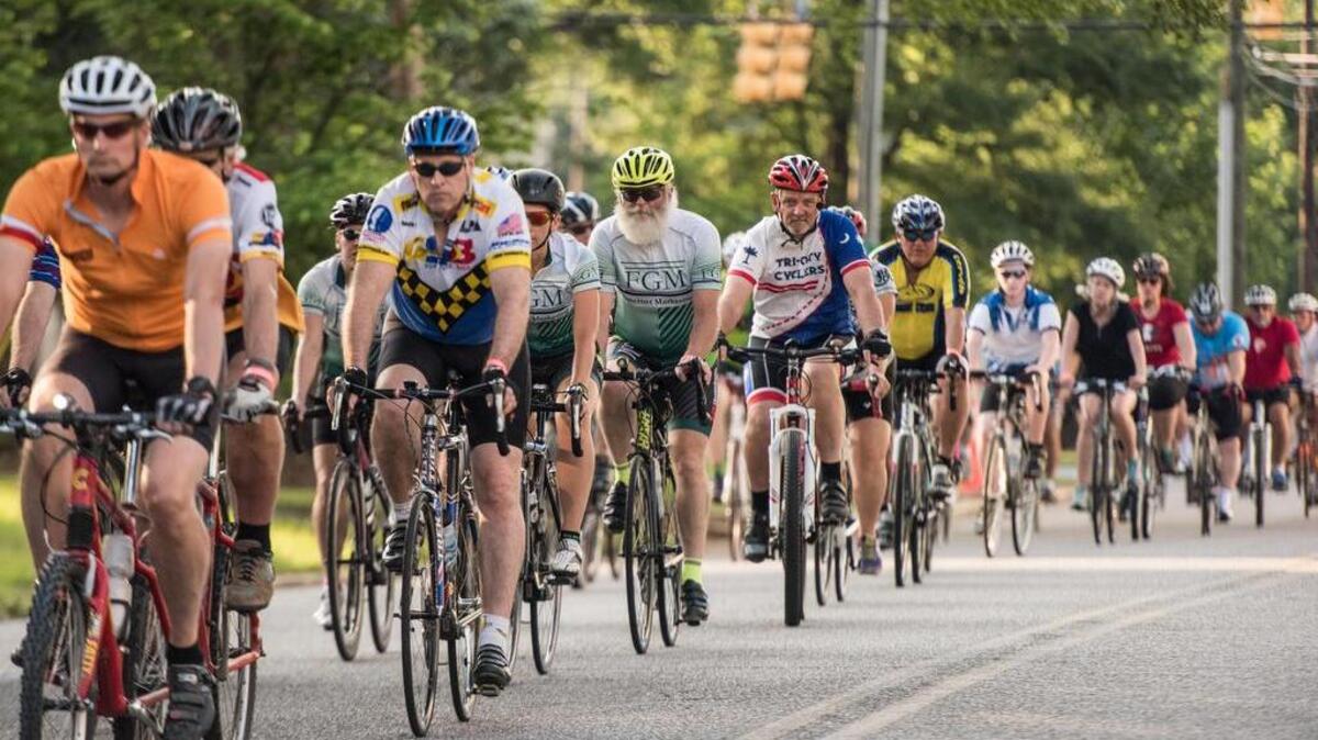 Cyclists ride down Pickens Street during the 2016 Midlands Ride of Silence.