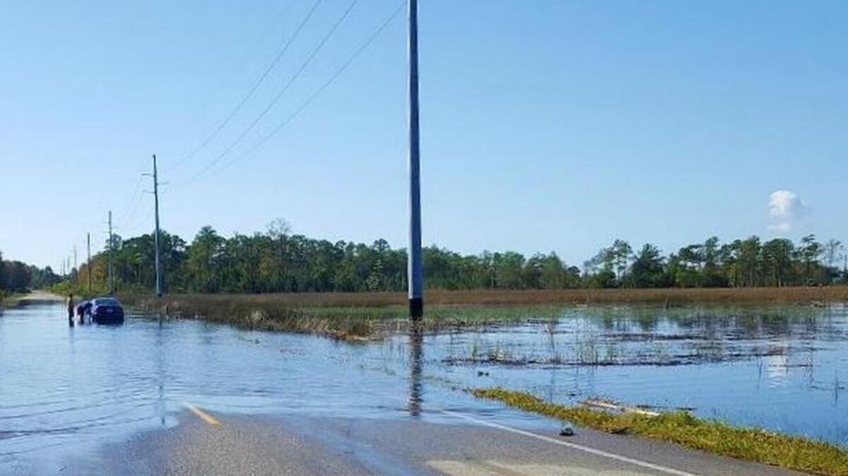 Hurricane Matthew flood waters caused damage to many roads, but crews worked over the weekend to put repairs in place on Interstate 95.